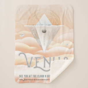 Retro Space Poster Observatory im Sonnensystem Sherpadecke