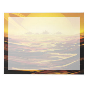 Retro Space Poster-Saturns Größter Mond, Titan. Notizblock