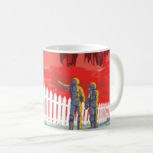 Retro Space Poster von Kepler-186f. Kaffeetasse