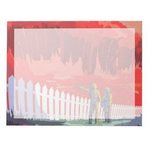 Retro Space Poster von Kepler-186f. Notizblock