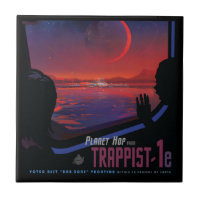 Retro Space Poster - Zuschauer beobachten Trappist