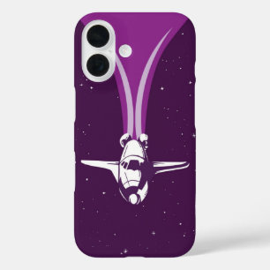 Retro Space Shuttle Galaxy iPhone 16 Hülle