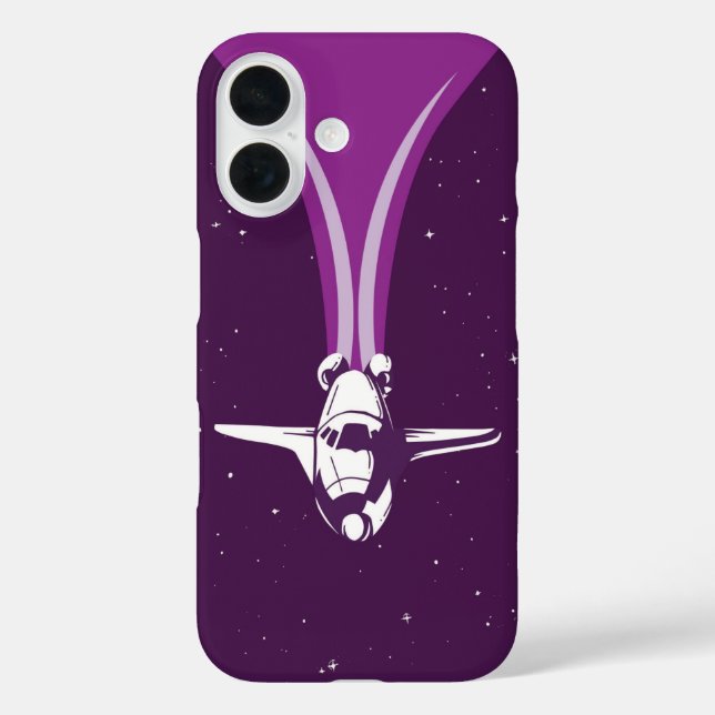 Retro Space Shuttle Galaxy Case-Mate iPhone Hülle (Rückseite)