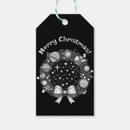 Retro Space-Themed Geschenkmarke | kosmischer Feie Geschenkanhänger