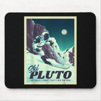 Retro Space Tourismus Skigebiet Skigebiet Skifahre Mousepad