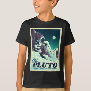 Retro Space Tourismus Skigebiet Skigebiet Skifahre T-Shirt