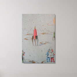 Retro Space Travel Doppelte Leinwand