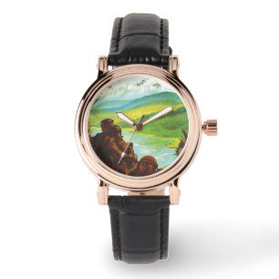 Retro Space Travel Poster-an-Earth Science Mission Armbanduhr