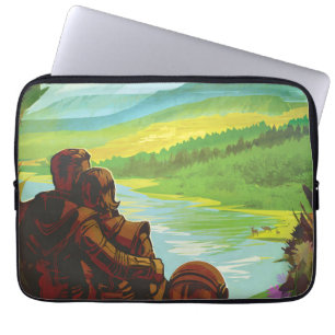 Retro Space Travel Poster-an-Earth Science Mission Laptopschutzhülle