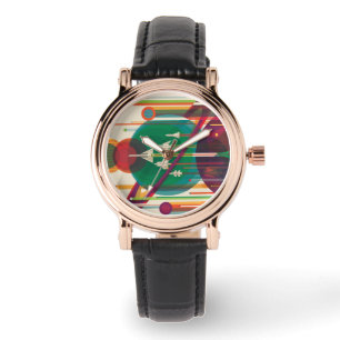 Retro Space Travel Poster - Solar System Grand Tou Armbanduhr