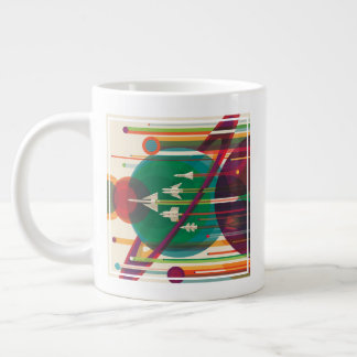 Retro Space Travel Poster - Solar System Grand Tou Jumbo-Tasse