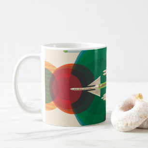 Retro Space Travel Poster - Solar System Grand Tou Kaffeetasse