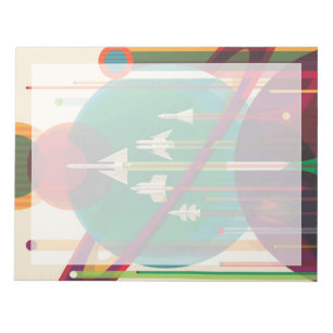Retro Space Travel Poster - Solar System Grand Tou Notizblock