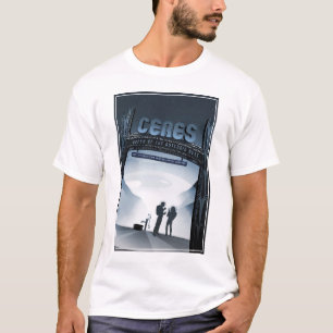 Retro Space Travel Poster-Zwerg Planet Ceres. T-Shirt
