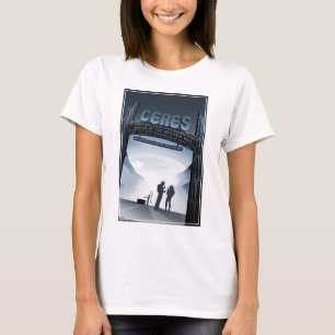 Retro Space Travel Poster-Zwerg Planet Ceres. T-Shirt