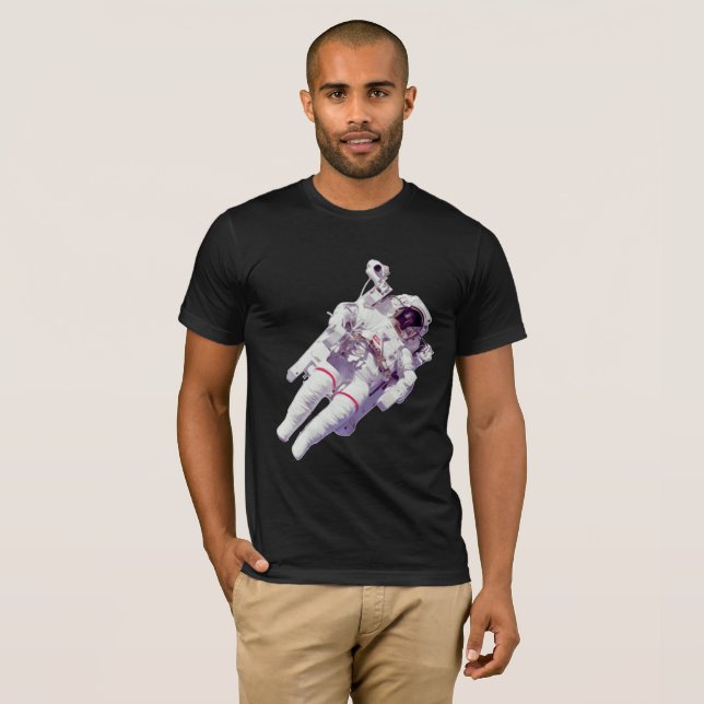 Retro Spacewalker: Astronaut Floating T-Shirt (Vorne ganz)