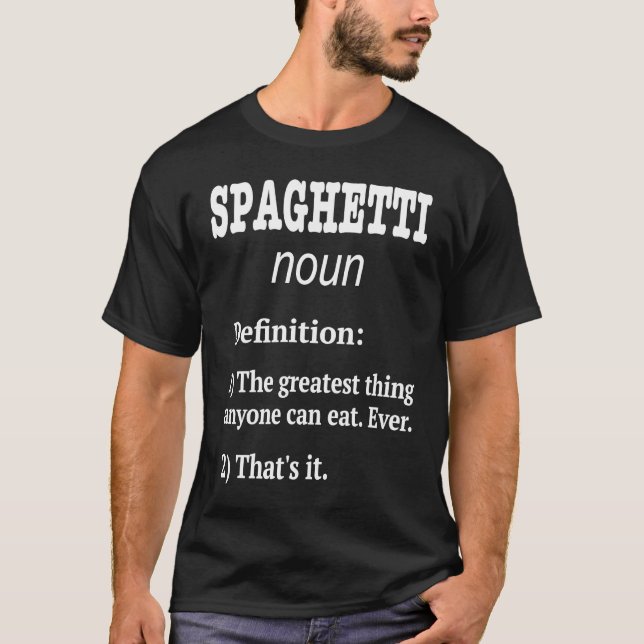 Retro Spaghetti Design  Spaghetti Fan Fake Definit T-Shirt (Vorderseite)