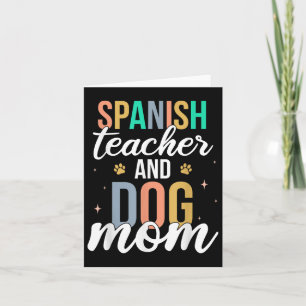 Retro Spanischlehrer & Hunde-Mama Lustiger erster Karte