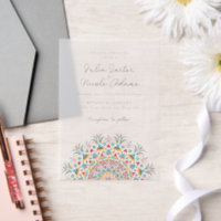 Retro Spanish Abstrakt Floral Mandala Wedding