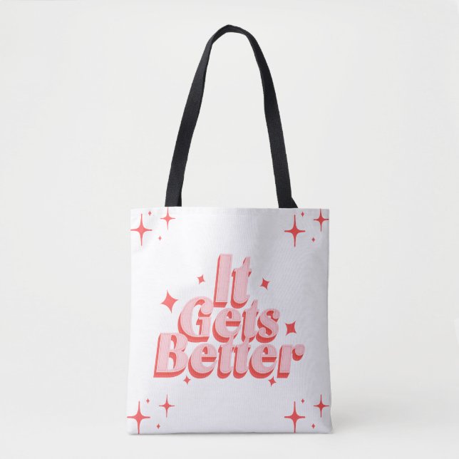 Retro-Sparkle-Typografie-Tasche  (Vorderseite)