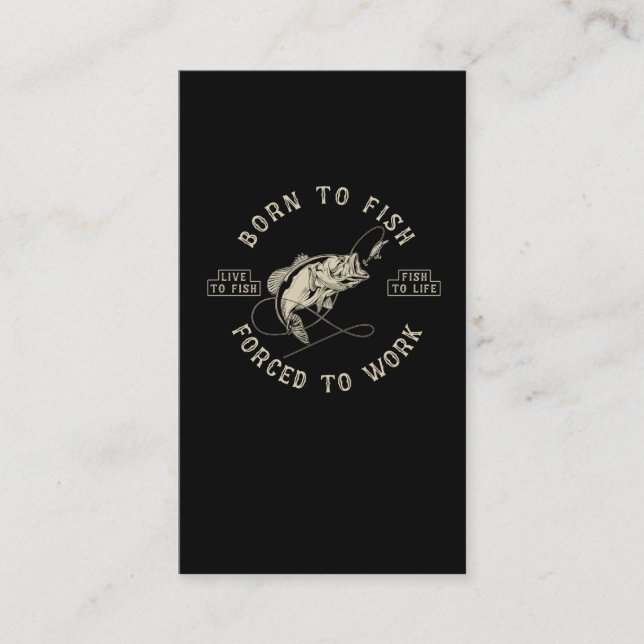 Retro-Spaß für Fischereiarbeit Sarcastic Fisherman Visitenkarte (Vorderseite)