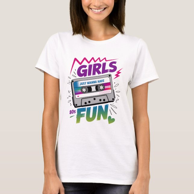 Retro-Spaß für Mädchen T-Shirt (Vorderseite)