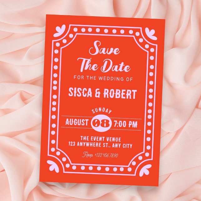 Retro-Spaß-Hochzeit Save The Date (Von Creator hochgeladen)