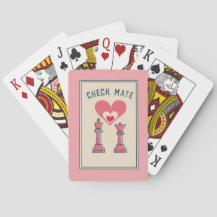 Retro-Spaß Valentine-Geschenke Checkmate Spielkarten