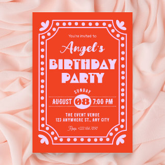 Retro-Spaß zum Geburtstag Einladung