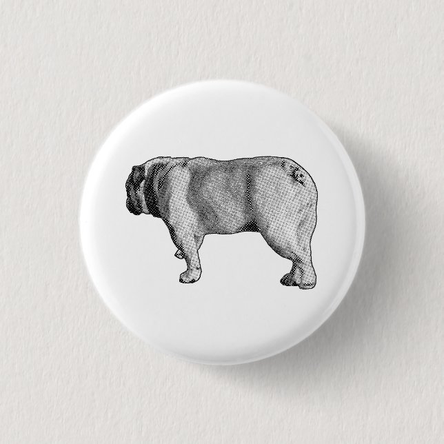 Retro-Spaziergang, lustige Nadel Button (Vorderseite)