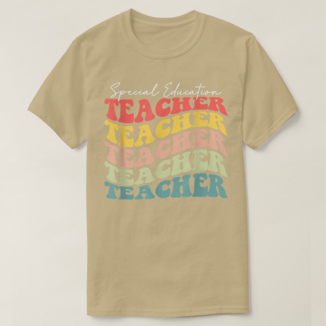 Retro Special Education Teacher Appreciation Back  T-Shirt (Design vorne)