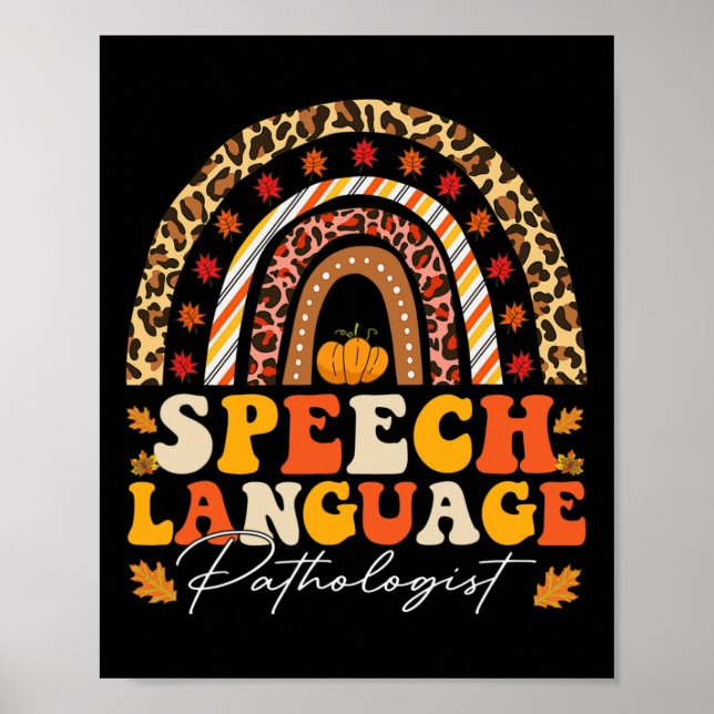 Retro Speech Therapy Speech Language Pathologe F Poster (Vorne)