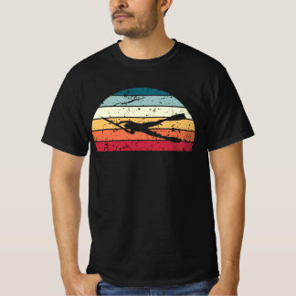 Retro-Speerfischen Sonnenuntergang Vintage Fisch S T-Shirt