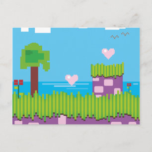 Retro-Spiel Postkarte