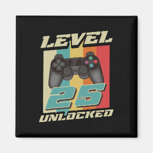 Retro-Spiele-Geschenk zum 25. Geburtstag für 25-jä Magnet