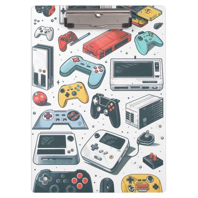 Retro-Spiele  Klemmbrett (Vorderseite)