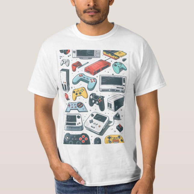 Retro-Spiele T-Shirt (Vorderseite)