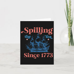Retro Spilling the Tea seit 1773 4. Juli Teil Karte