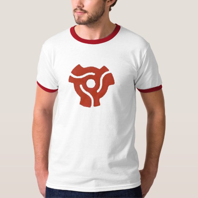 Retro Spindel-T - Shirt des Rot-45 (Vorderseite)