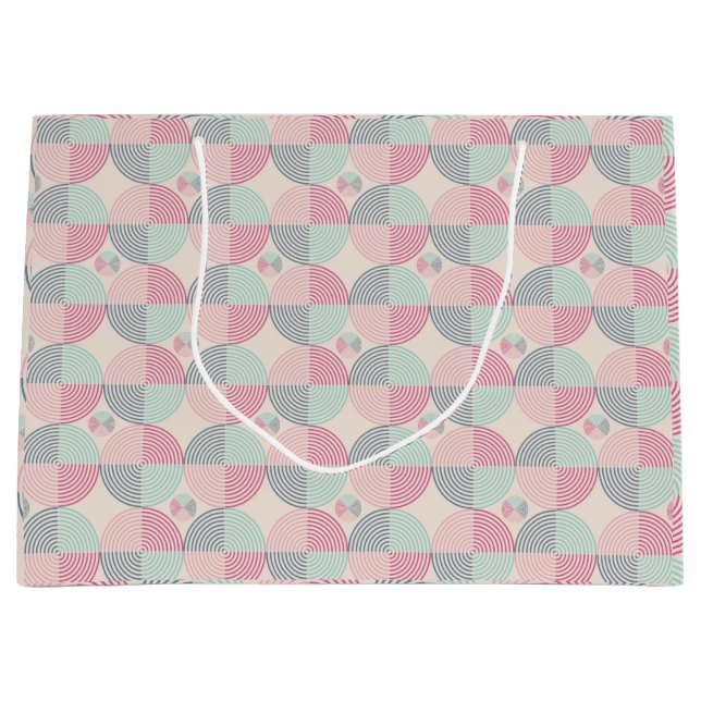 Retro Spiral Vibes Große Geschenktüte (Vorderseite)