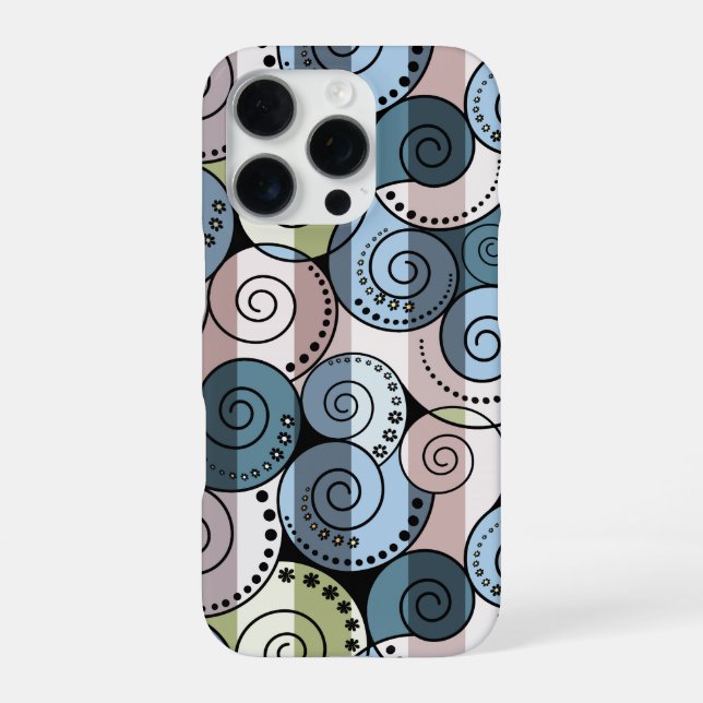Retro, Spirale iPhone Hülle (Rückseite)