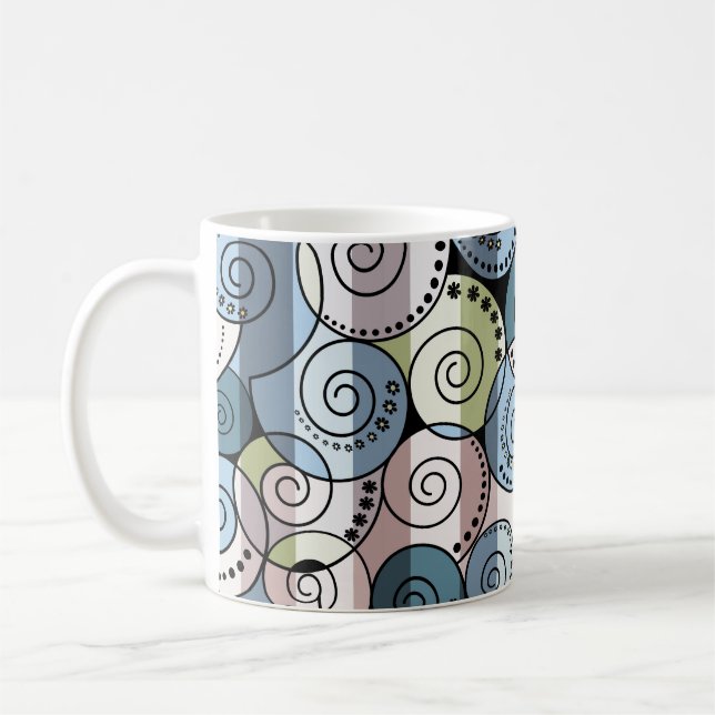 Retro, spiralförmig kaffeetasse (Links)