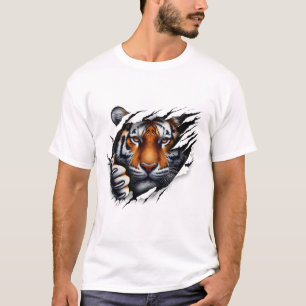 Retro-Spirit-Tiger-Gesicht-Shirt-Design Fußll-Tige T-Shirt