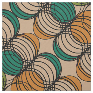 Retro Spiro-Graphen Kreise Abstrakt Gemustert Stoff