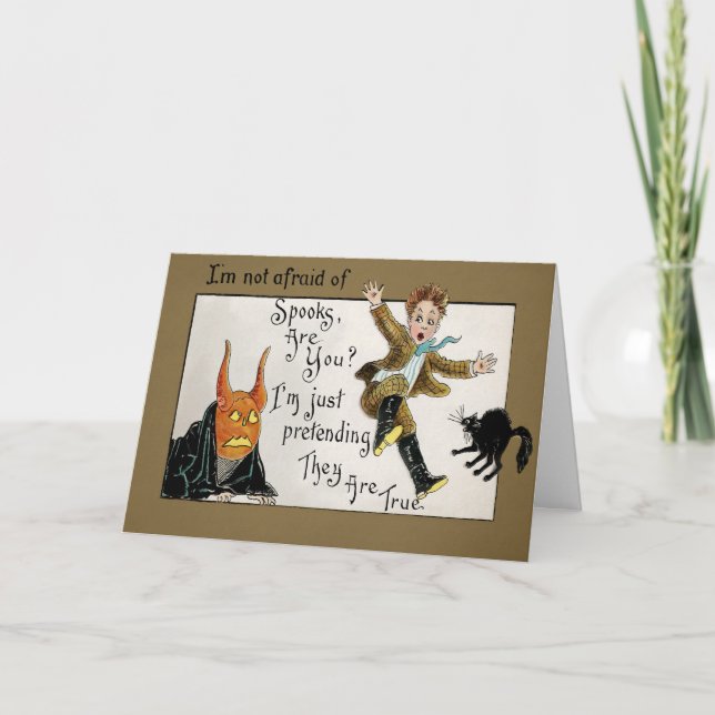 Retro Spooks Halloween Card Feiertagskarte (Vorderseite)