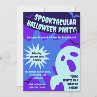 Retro Spooktacular Halloween-Party Einladung