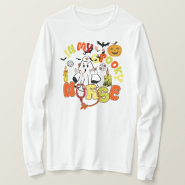 Retro Spooky Nurse Halloween Vintage Krankenschwes T-Shirt