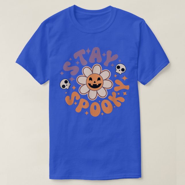 Retro Spooky Season Creepy Blume Spooky Vibes Hal T-Shirt (Design vorne)