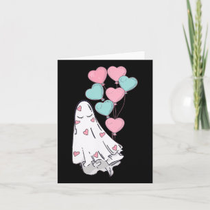 Retro Spooky Valentine Ghost Couple Valentinstag Karte
