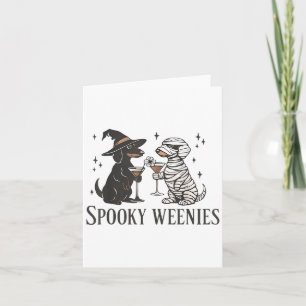 Retro Spooky Weenween Dackel Spooky Se Karte